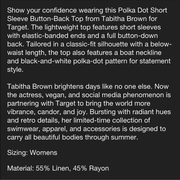 Tabitha Brown Top and Bottom set - Picture 5 of 5